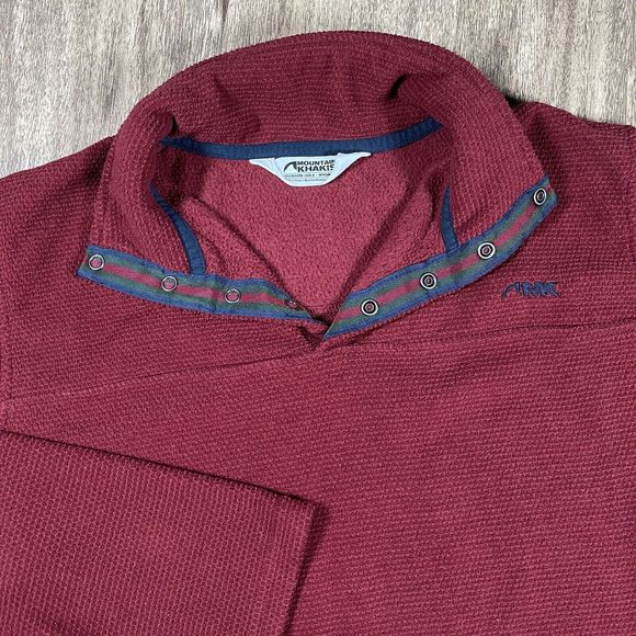 Mountian Khakis Men's Small‎ Deep Red Fleece Lined 1/4 Snap Lightweight Pullover - Picture 1 of 11